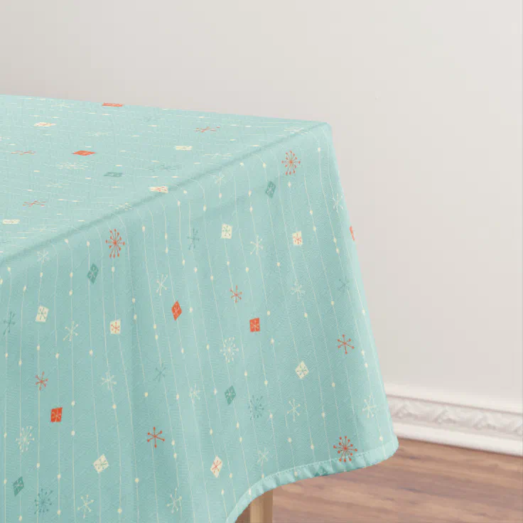 Retro Christmas Holiday Pattern Tablecloth Zazzle