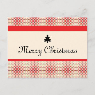 Retro Christmas Holiday Postcard
