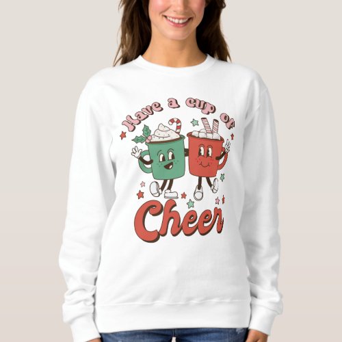 Retro Christmas Hot Cocoa Winter Sweatshirt