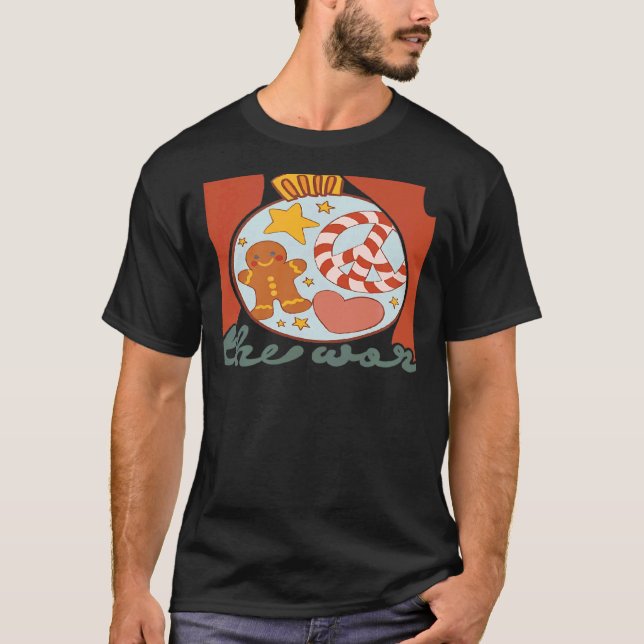 Retro Christmas Joy To The World Groovy Christmas  T-Shirt (Front)
