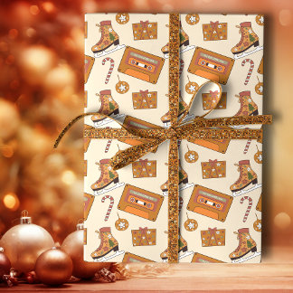 Retro Christmas Joy Wrapping Paper