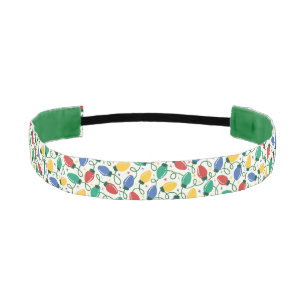 Retro Christmas Lights Pattern Non-Slip Headband 