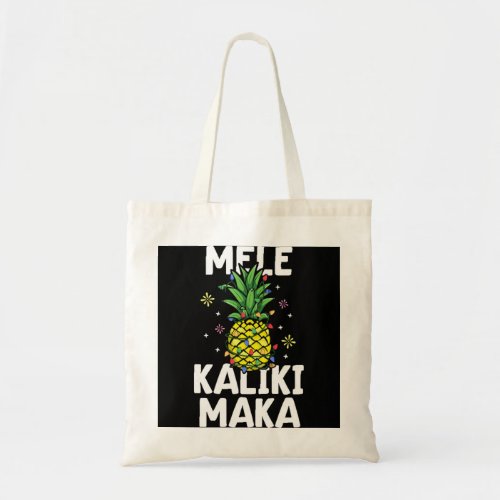 Retro Christmas Mele Kalikimaka Palm Tree Hawaii H Tote Bag