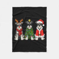 Retro Christmas Miniature Schnauzer Santa Reindeer