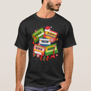 Retro Christmas Music Cassette Tapes Xmas For Men  T-Shirt