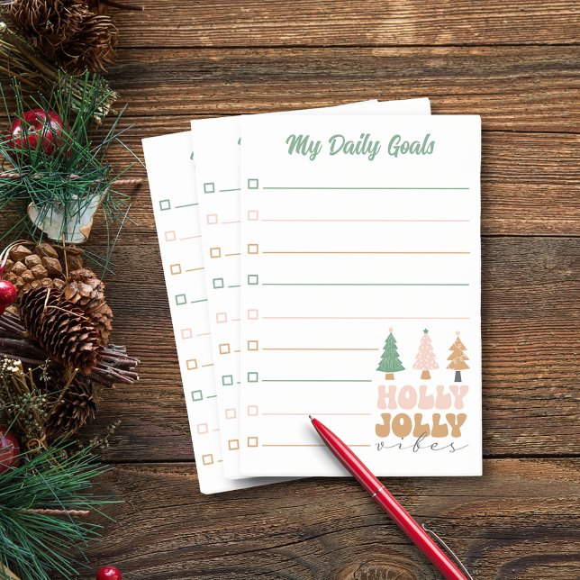 retro christmas my daily goals planner lined post-it notes (Creator Uploaded)