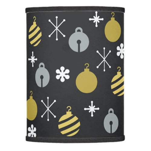 Retro Christmas Ornaments Black Gold Lamp Shade