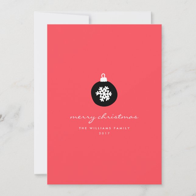 Retro Christmas Ornaments Christmas Cards (Front)