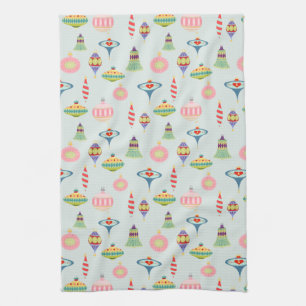 Retro Christmas Ornaments   Mid Century Modern   Kitchen Towel