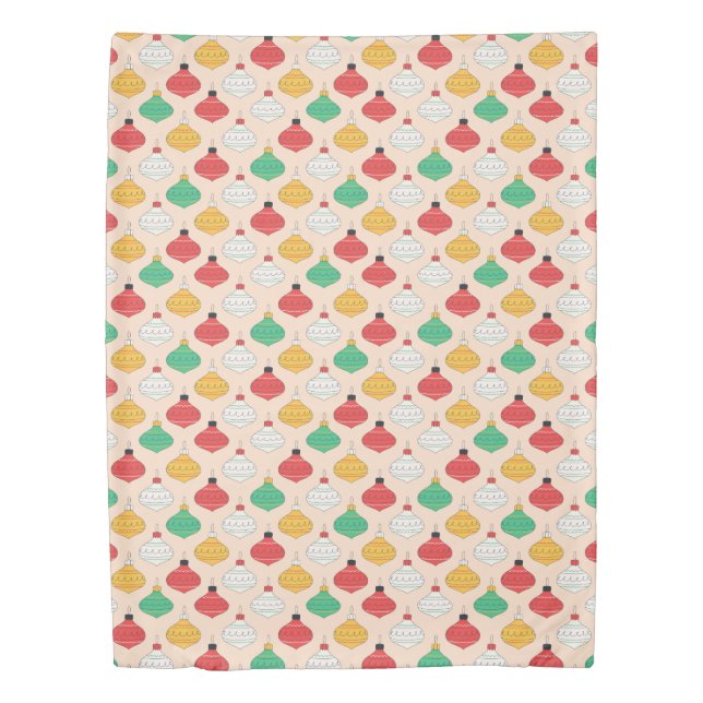 Retro Christmas Ornaments Pattern Duvet Cover (Front)