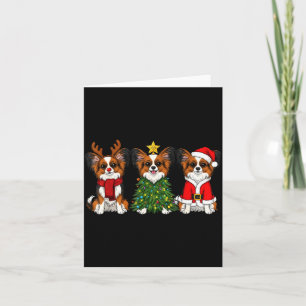 Retro Christmas Pallon Dog Lover Santa Reindeer  Card