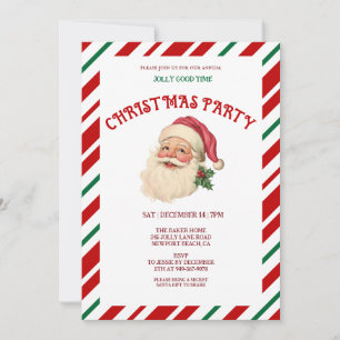 Retro Christmas Party Invitation