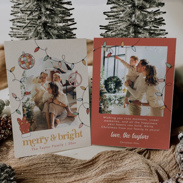 Retro Christmas Photo Family Christmas Card (Creator Uploaded)