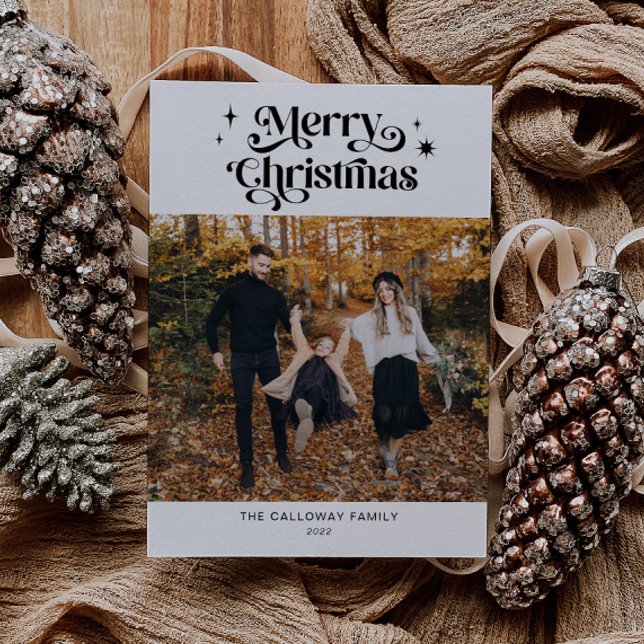 Retro Christmas Photo Holiday Card (Creator Uploaded)