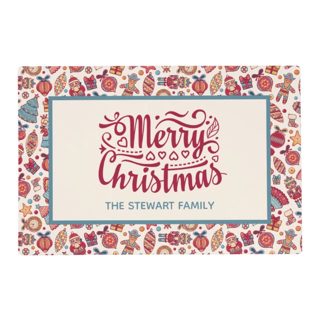 Retro Christmas Placemat (Front)