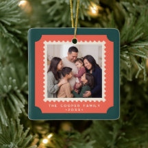 Retro Christmas Postage Stamp Photo