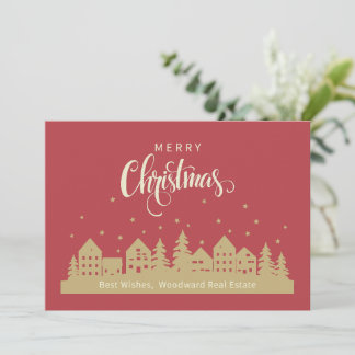 Retro Christmas | Realtor Marketing Personalized Thank You Card