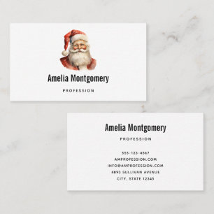 Retro Christmas Santa Claus Business Card