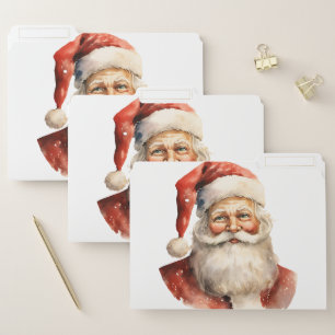 Retro Christmas Santa Claus File Folder