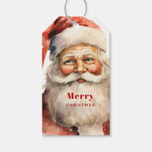 Retro Christmas Santa Claus Gift Tags