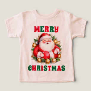 Retro Christmas Santa Claus Merry Christmas Santa Toddler T-shirt