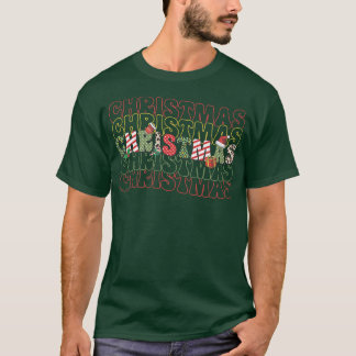 Retro Christmas Santa Merry Christmas Family Pajam T-Shirt