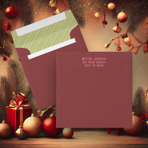 Retro Christmas Square Envelope