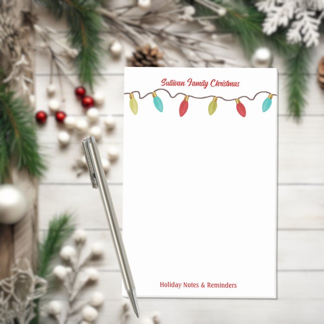 Retro Christmas String Lights Custom Post-it Notes (Creator Uploaded)