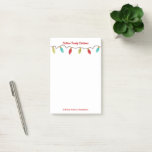 Retro Christmas String Lights Custom Post-it Notes<br><div class="desc">Keep track of lots of holiday tasks and lists with this elegant little Christmas theme sticky note pad.  It's designed with a simple vintage style string of tree lights  and is ready for your own personalized text.</div>