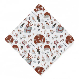 Retro Christmas Sweater Pattern  Bandana