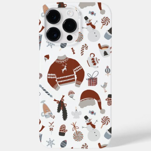Retro Christmas Sweater Pattern  Case_Mate iPhone 14 Pro Max Case