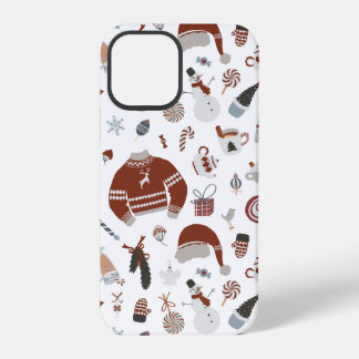 Retro Christmas Sweater Pattern iPhone 12 Pro Case