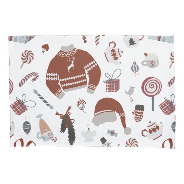 Retro Christmas Sweater Pattern  Pillow Case (Front)