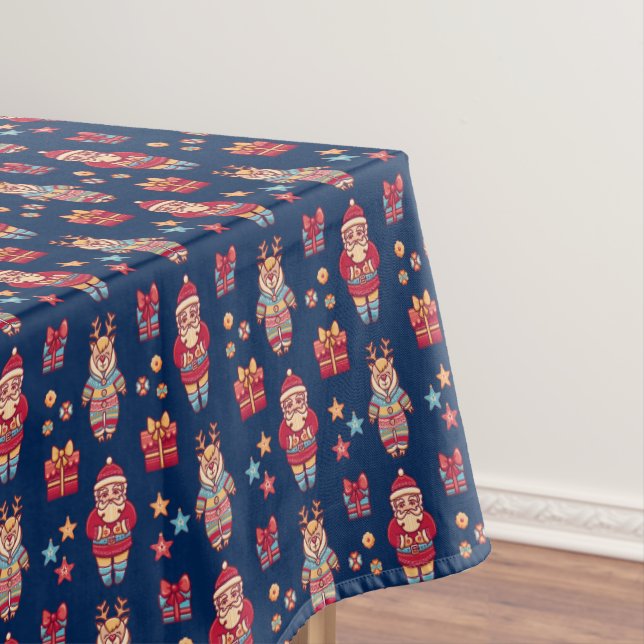 Retro Christmas Tablecloth (In Situ)