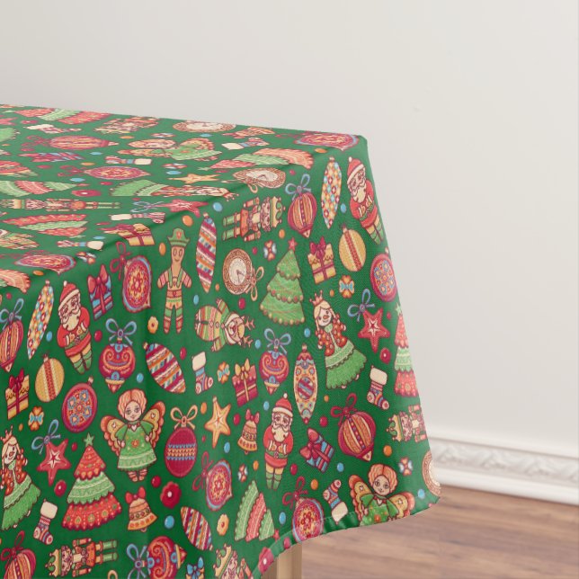 Retro Christmas Tablecloth (In Situ)