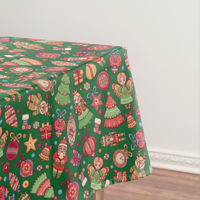 Retro Christmas Tablecloth (In Situ)