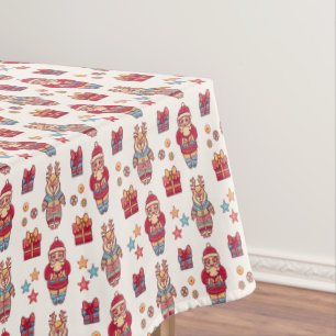 Retro Christmas Tablecloth