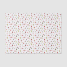Retro Christmas Tissue Paper 1950s Stars