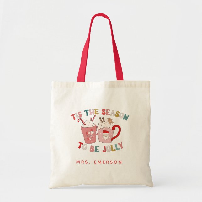 Retro Christmas Tote Bag (Front)