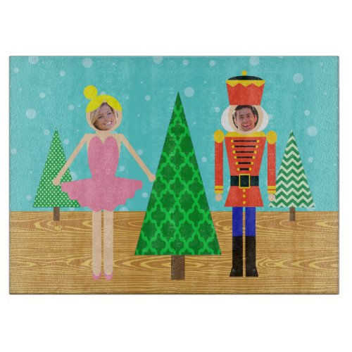 Retro Christmas Toy Parade Photo Cutting Board