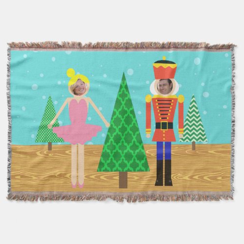 Retro Christmas Toy Parade Photo Throw Blanket