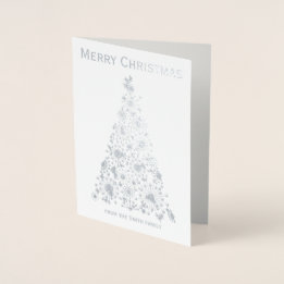 Retro Christmas Tree Christmas Foil Card
