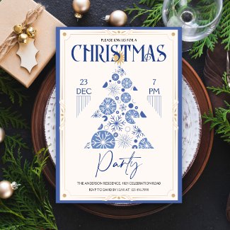 Retro Christmas Tree Elegant Christmas Party