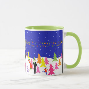 Retro Christmas Tree Farm Mug