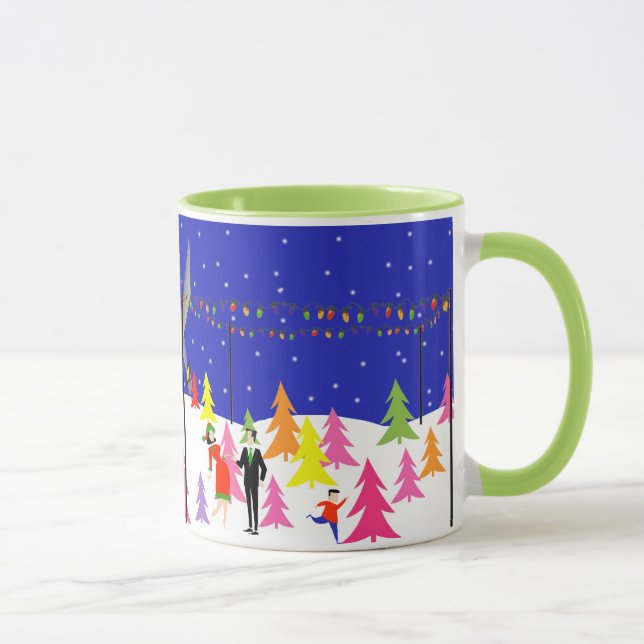 Retro Christmas Tree Farm Mug (Right)