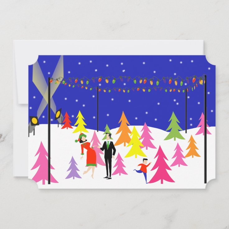 Retro Christmas Tree Farm Party Invitations | Zazzle