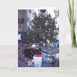 Retro Christmas Tree Greeting Card