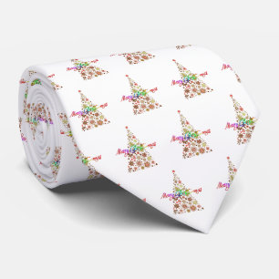 Retro Christmas Tree Men's Tie