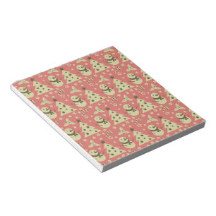 Retro Christmas trees holly berry star candy cane Notepad