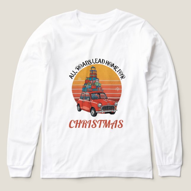 Retro Christmas Tri-Blend Shirt (Design Front)